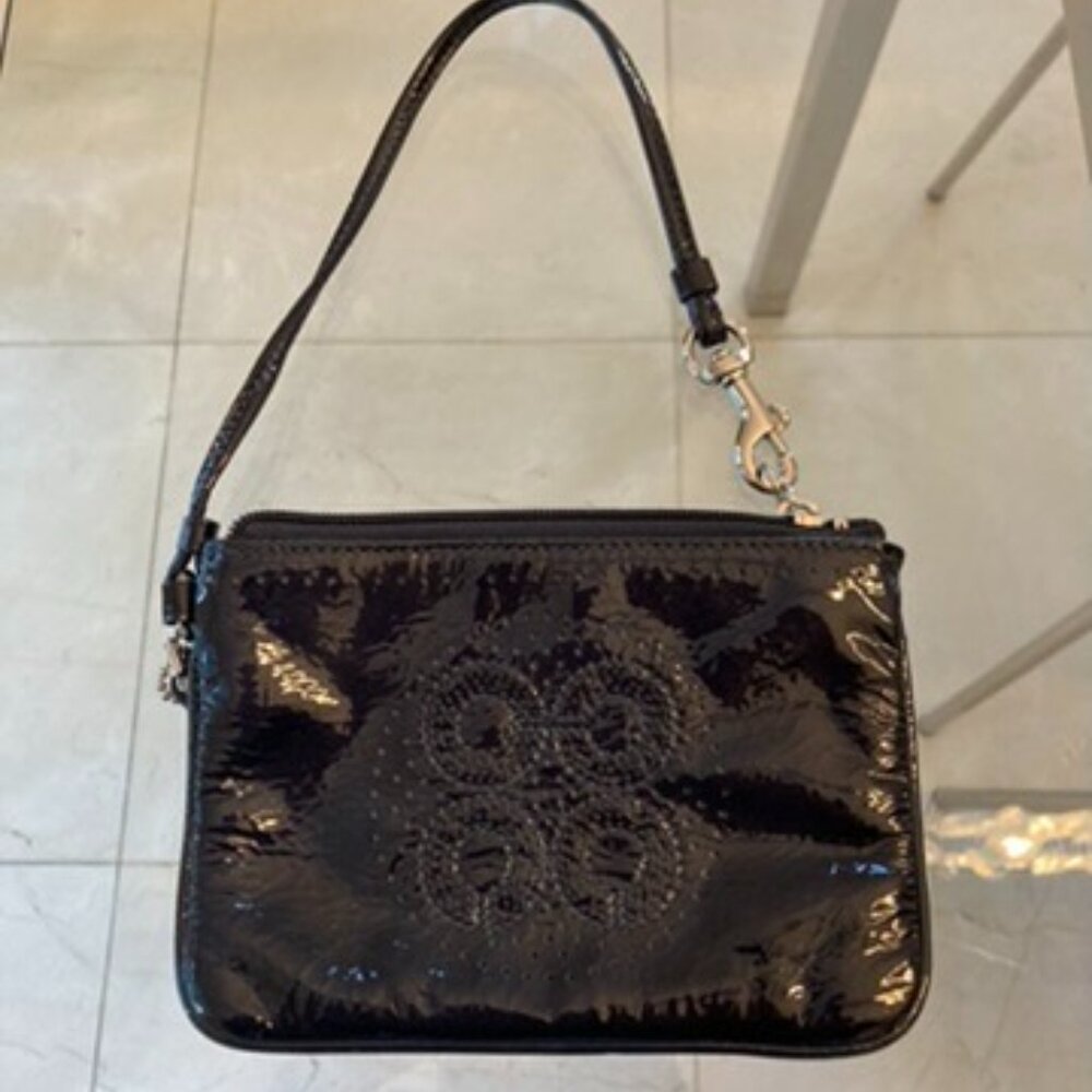 COACH mini leather clutch
